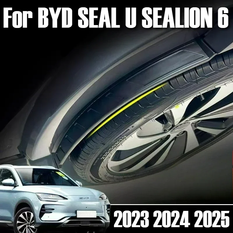 

For BYD SEAL U SEALION 6 2023 2024 2025 Car Accessories Rear Wheel Arch Flare Fender Liner Splash Guards ABS Mud Flap Protect