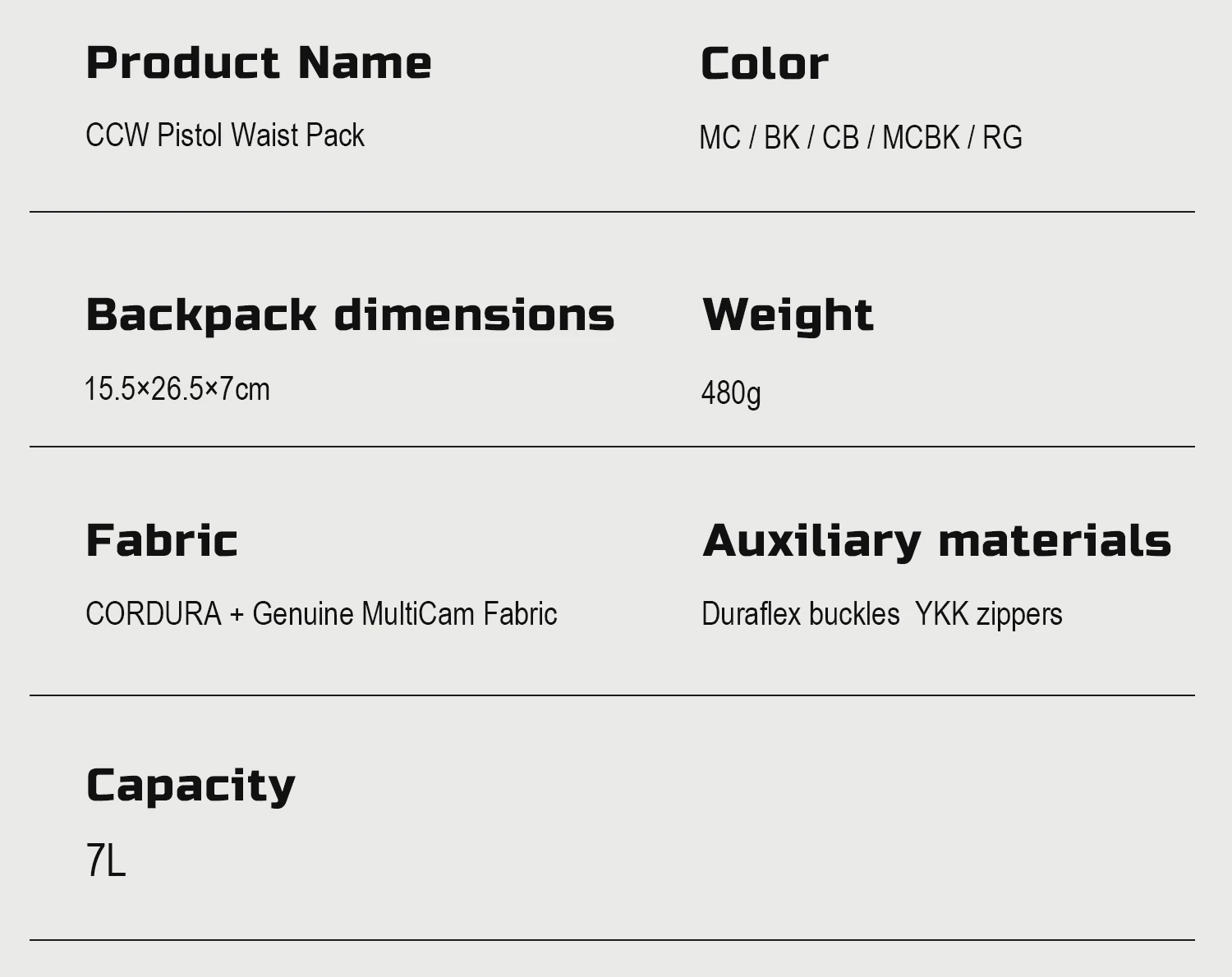 VOTAGOO Taktische Verdeckte Tragetasche Gürteltasche Handfeuerwaffen-Tasche CCW Hüfttasche aus Cordura 500D Nylon für Taktische Ausrüstung – Detail 4