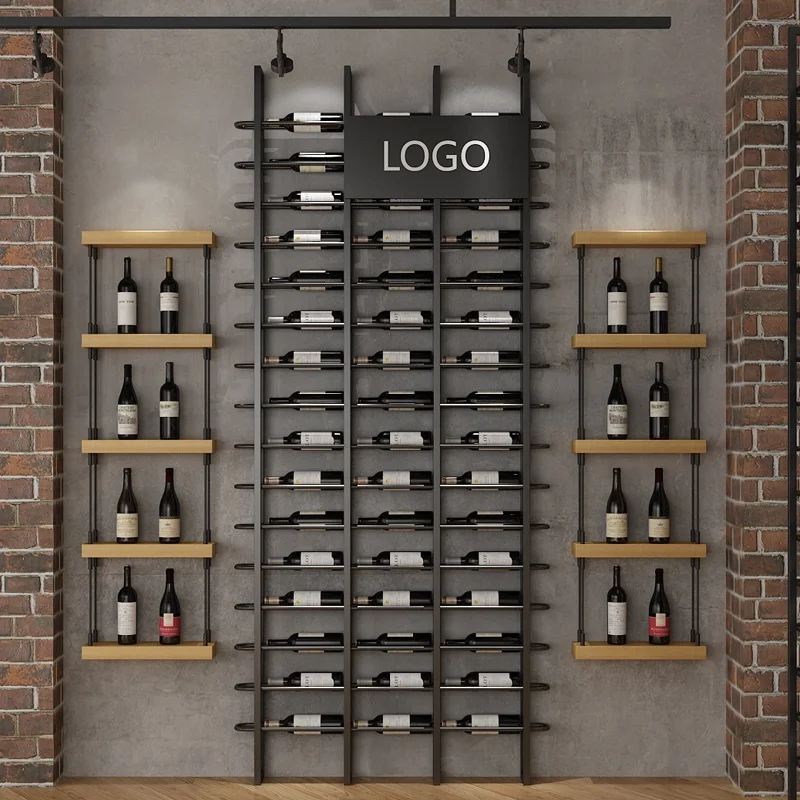 Boutique Commercial Large Outdoor Corner Nordic European Wine Rack Luxury Storage Patio Bar Cabinet Wijnrek Coffee Furniture