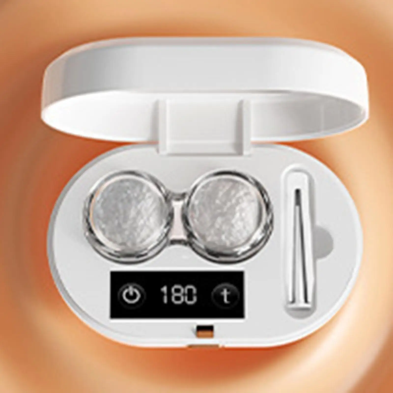 Self-cleaning Mini with 3 Timing Modes Storage Container Ultrasonic Vibration