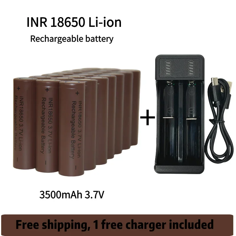 

18650 charger 3.7v Rechargeable Battery 3500mAh 25A 18650Battery Lithium Ion Power Battery for electric tool