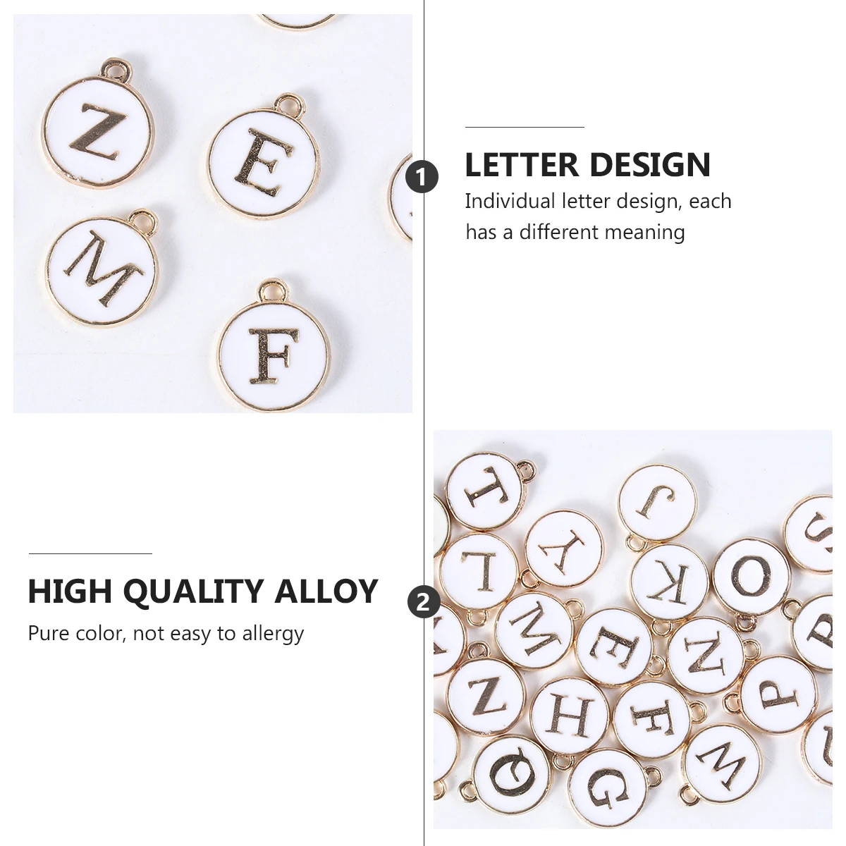 

Alphabet Pendants Sided Metal Charms DIY Jewelry Making Alloy Pendant Charm Supplies Alloy Necklace Bracelet Accessories