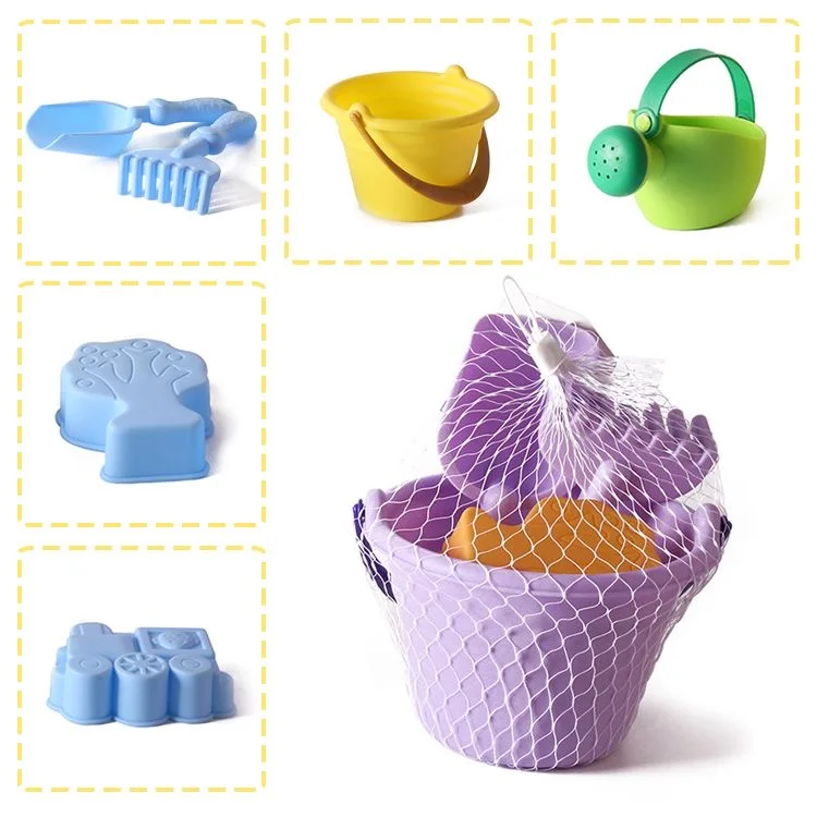 Duurzame zomerstrandspeelgoedset met schep, emmer, mallen en waterblik Zand- en waterspeelset voor peuters Kinderen Buitenverjaardag