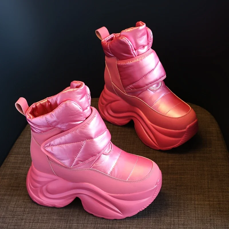 

High Quality Platform Boots for Women Winter Waterproof Warm Snow Boots Fashionable Design Thick Soles Comfortable Women's Shoes