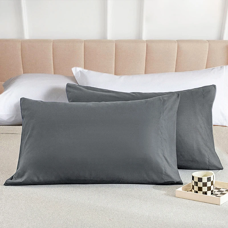 Battilo 2pcs Solid Envelope Pillowcases Queen King Size Pillowcover Soft&Breathab Microfiber Cushion Cover For Bed Hotel Bedding - view 2