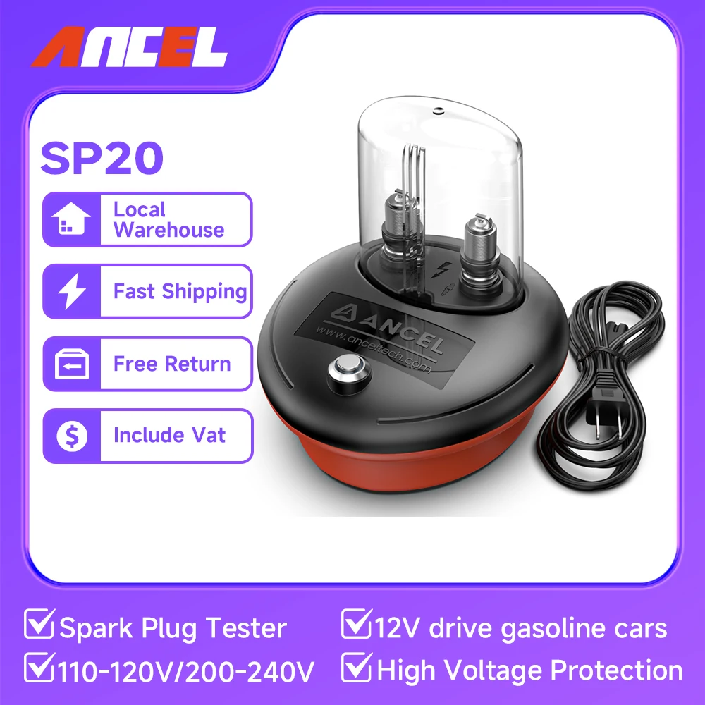 ANCEL SP20 Spark Plug Tester Candles Tester Automotive Spark Performance Suitable for 12V  car spark plug