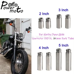 1 Pair Motorcycle Chrome 39mm Steel Fork Tube 2
