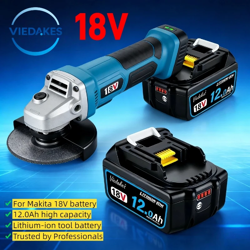 

18V 12.0Ah 10.0Ah 8.0Ah Li-ion Battery, for Makita 18v battery BL1850 BL1860 with Compatible18V Power Tools