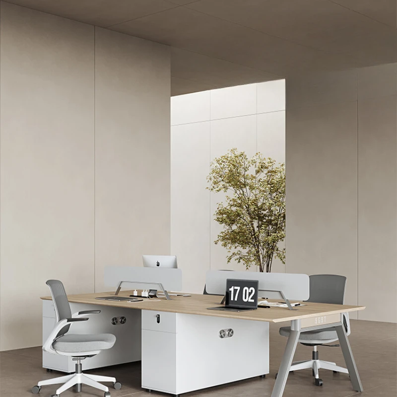 Office desk and chair combination simple modern card seat double 4 four 6 six staff seat office screen work station staff table