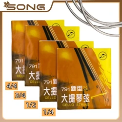 1 set XINGHAI 791 corde per violoncello A-D-G-C per 4/4 3/4 1/2 1/4 nucleo in acciaio nichel-cromo avvolto estremità a sfera nichelata