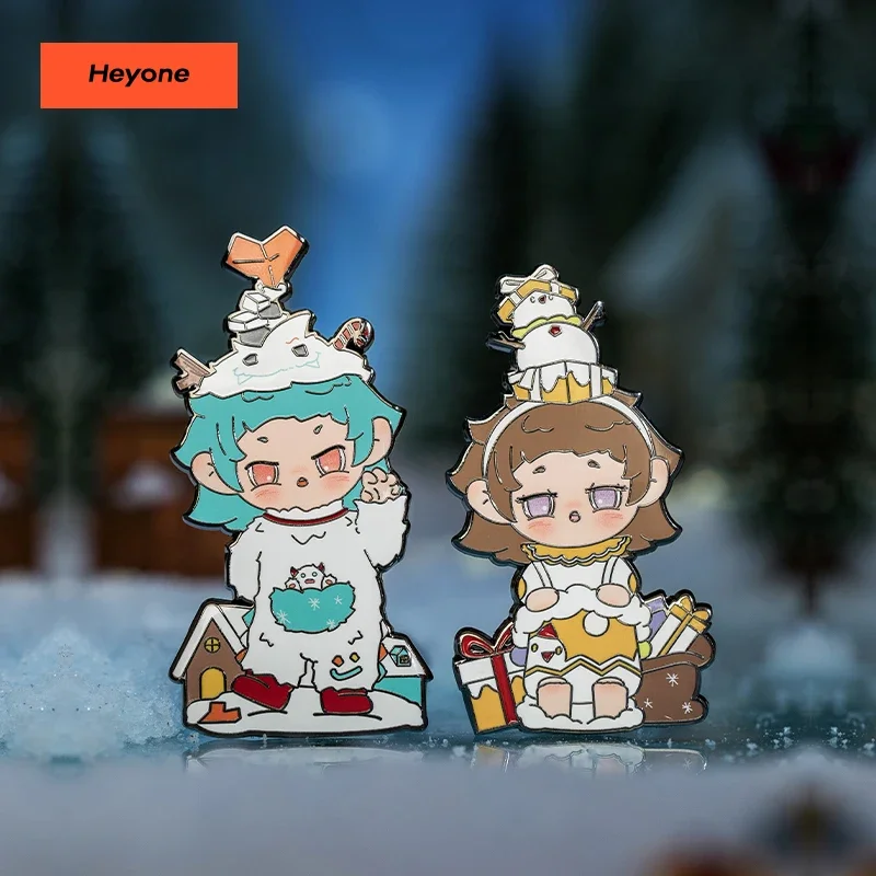 Heyone FAYA Snowland Twelve Starry Nights Series Badge Blind Box Fridge Sticker Guess Bag Toys Doll Cute Anime Figure Ornaments