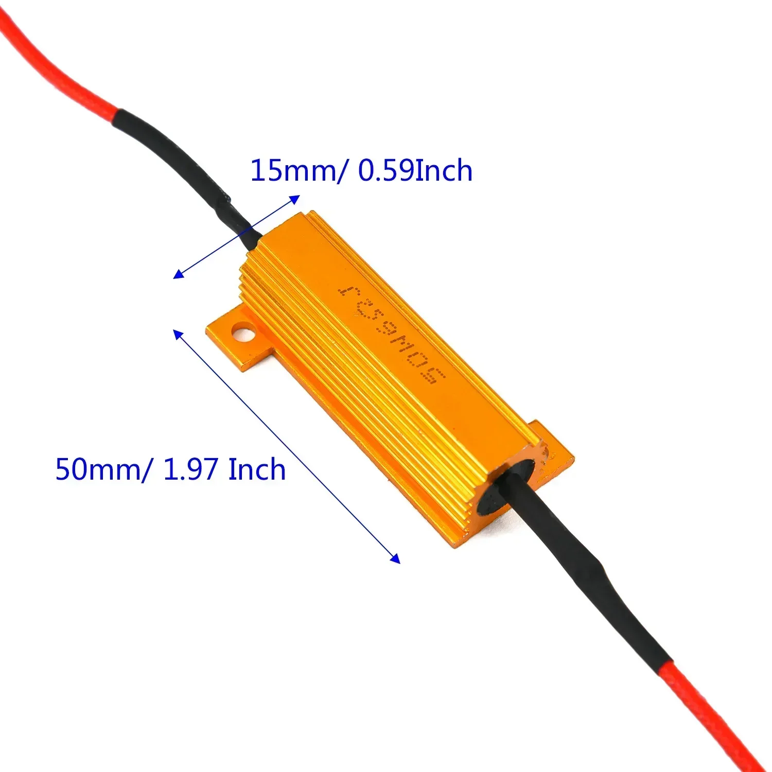 10PCS  50W 6 Ohm Load Resistor Fix LED Bulb Fast Hyper Flash Brake Light  Turn Signal Blink LED Error Wiring Resistance NEW
