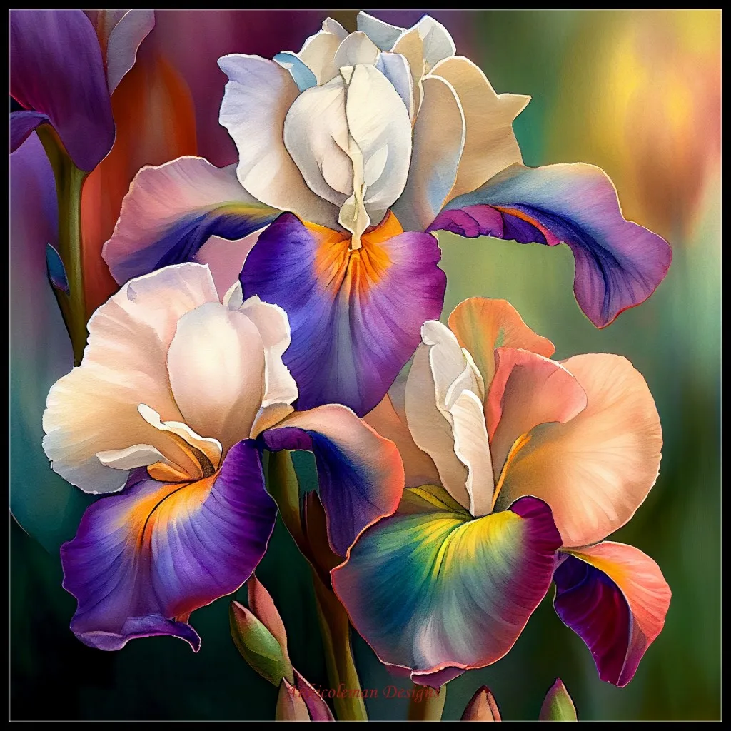 

Наборы для вышивки счетным крестом Рукоделие - Поделки 14 карат DMC Цвет DIY Искусство Декор ручной работы - Многоцветная Ирис