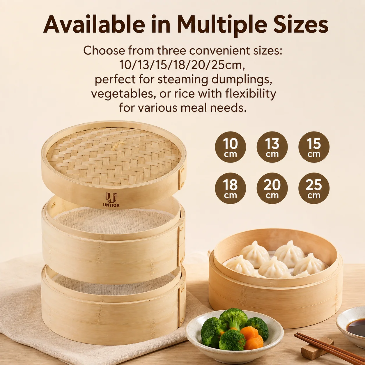 Bao Steamer Bamboo - Mini vaporera de bambú hecha a