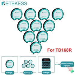 RETEKESS TD168R Wireless Restaurant Pager System Vibrator Coasters Buzzer Receivers for Food Truck Cafe Bar