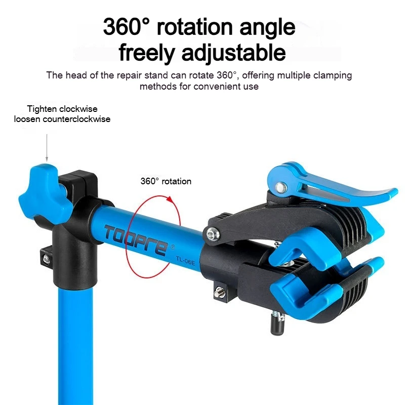 TOOPRE: soporte plegable para la reparación de bicicletas, soporte plegable para bicicletas de montaña y bicicletas de carretera, estante de acero al carbono para la reparación de bicicletas, accesorios para bicicletas.