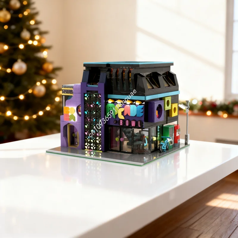 2486 個 MOC アーケードモジュラーモジュラードモデルビルディングブロック建築組み立ておもちゃ DIY 教育クリスマスギフトレンガ誕生日