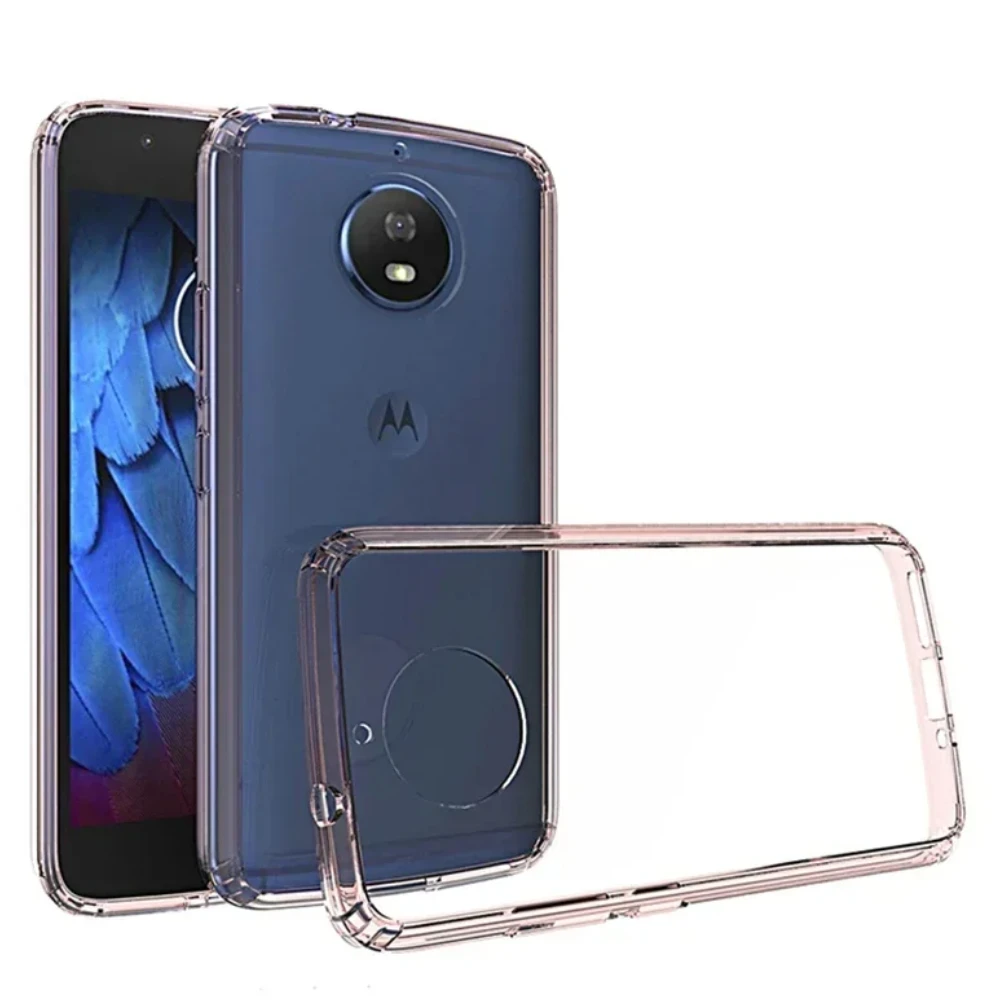 Hybrid Shockproof Cover Air Cushion Frame Case With Acrylic Crystal Clear Back Shell Mask For Motorola Moto G5s