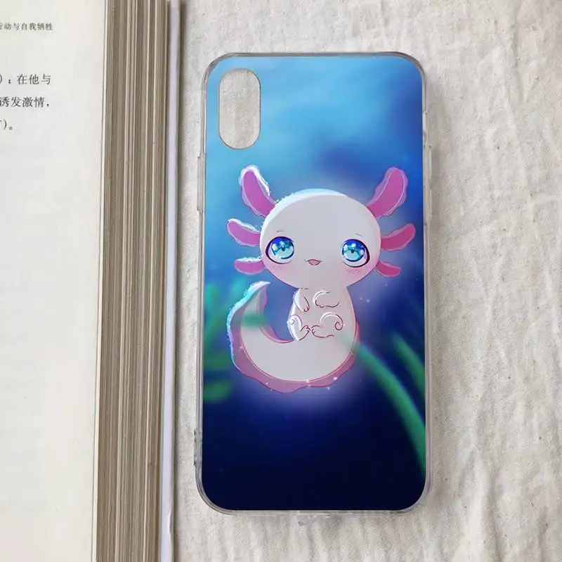 Axolotl Cute Animal Phone Case For iPhone 11 12 13 14 Mini Pro Max XR X XS TPU Clear Case For 8 7 6 Plus SE 2020