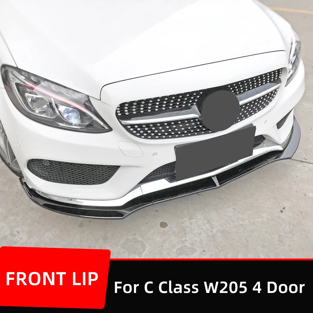 

Bumper Lip Car Front Bumper Splitter Lip Spoiler For Mercedes For Benz C Class W205 prefacelift 2015-2018 For C80 C300 C300