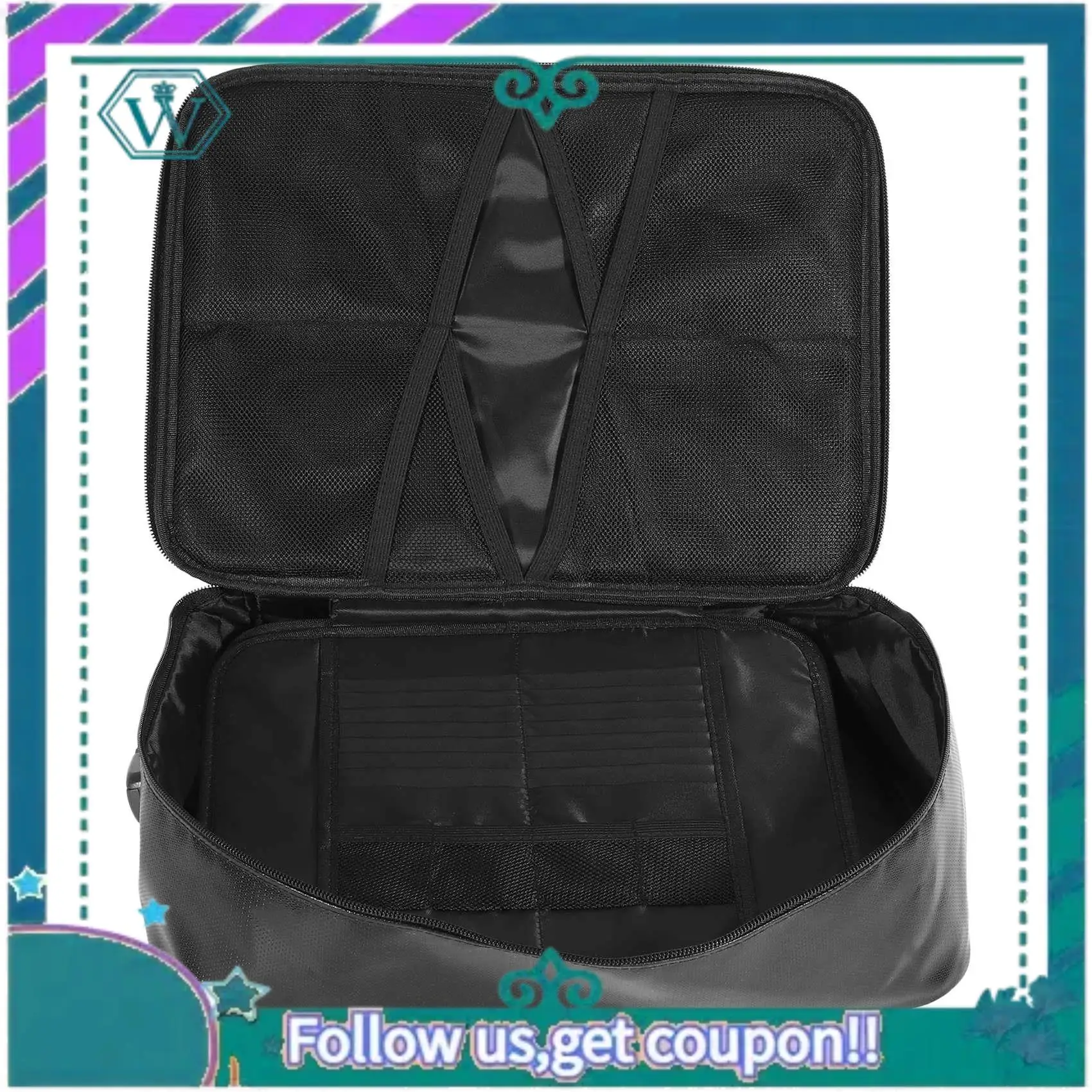 Sac à documents amélioré avec serrure, ignifuge à 3 couches avec fermeture éclair, pour ordinateurs portables