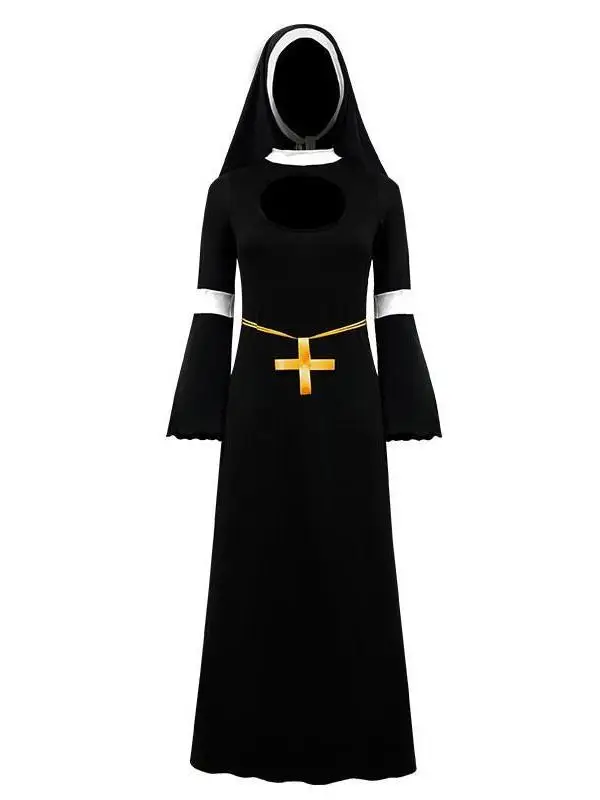 

Halloween Cosplay Nun's Dress Party Dance Performance Women's Costume Chinese Manufacturer No Brand Registered Trademark