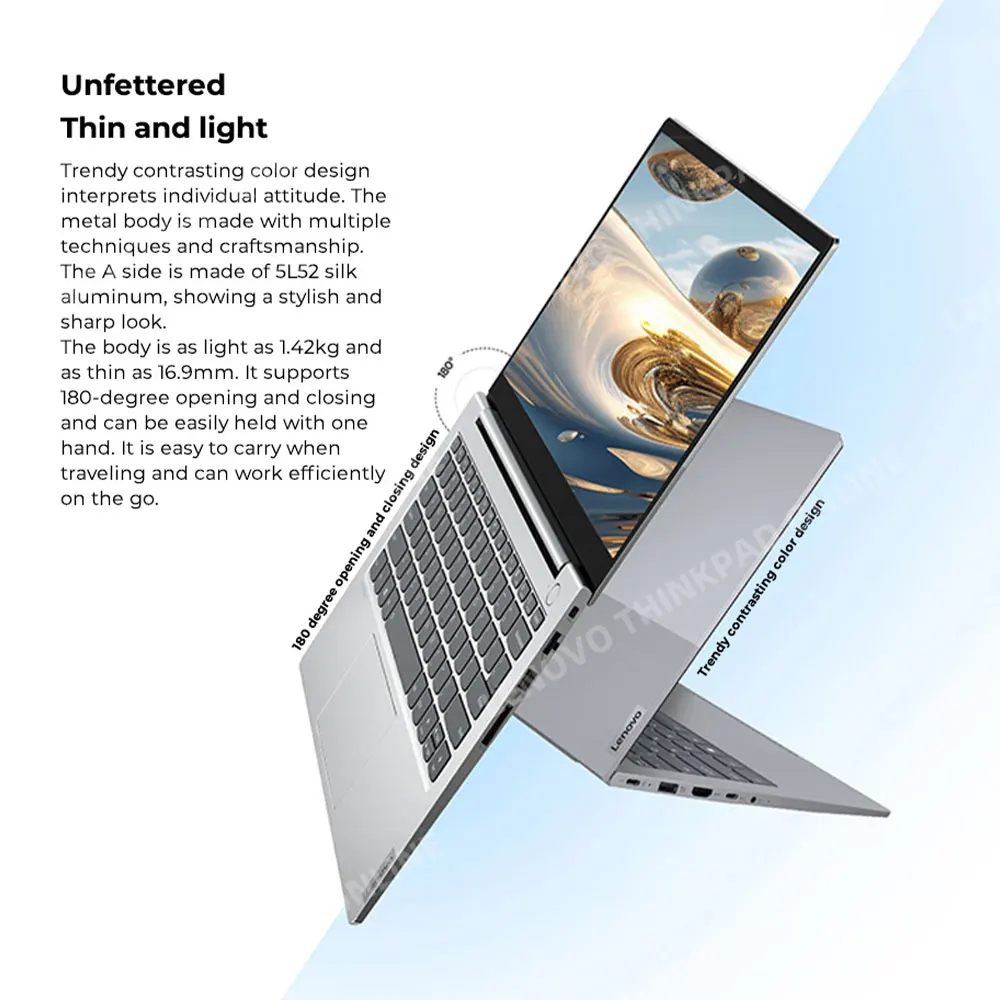 Ноутбук Lenovo ThinkBook 14 AMD R5 7530U/R7 7730U Radeon Graphics 16 ГБ ОЗУ 1 ТБ/2 ТБ SSD 14 дюймов 2,2 КБ Клавиатура с подсветкой Ноутбук ПК