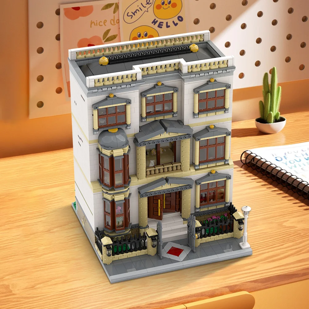 

MOC Classicistic Villa Street View Building Blocks Model Garden Villas Architecture Bricks diy Assembled Toy Children Gift