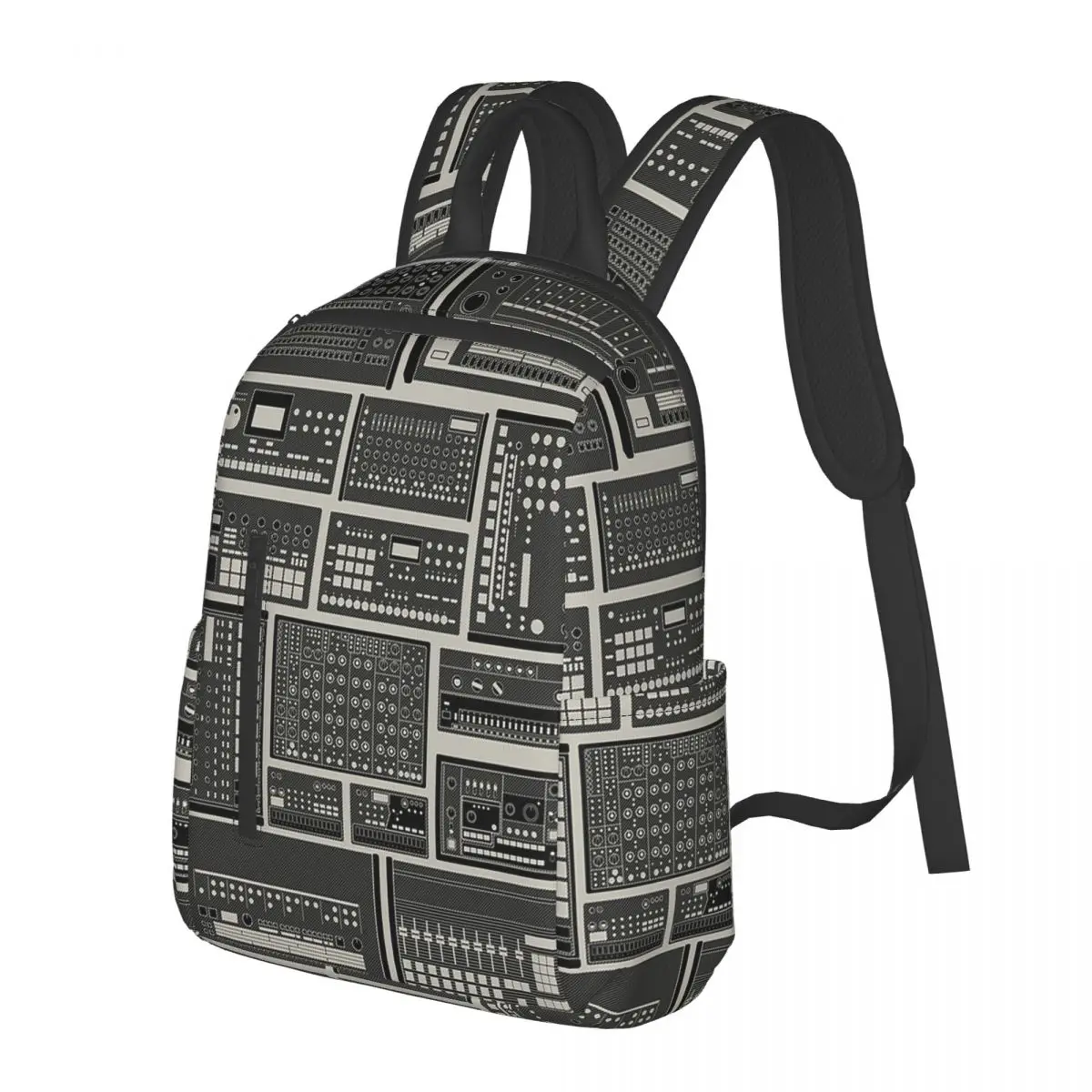 

Drum Machine For Electronic Musician Student Backpack School Bag Hiking Travel Daypack for Men Women Bookbag Shoulder Bags