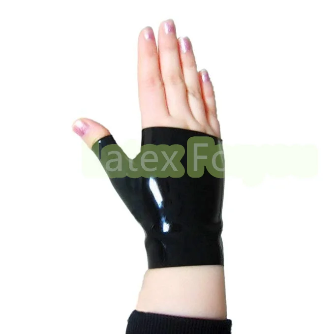 Free Shipping 100% Natural Unisex Latex Fingerless Gloves Seamless