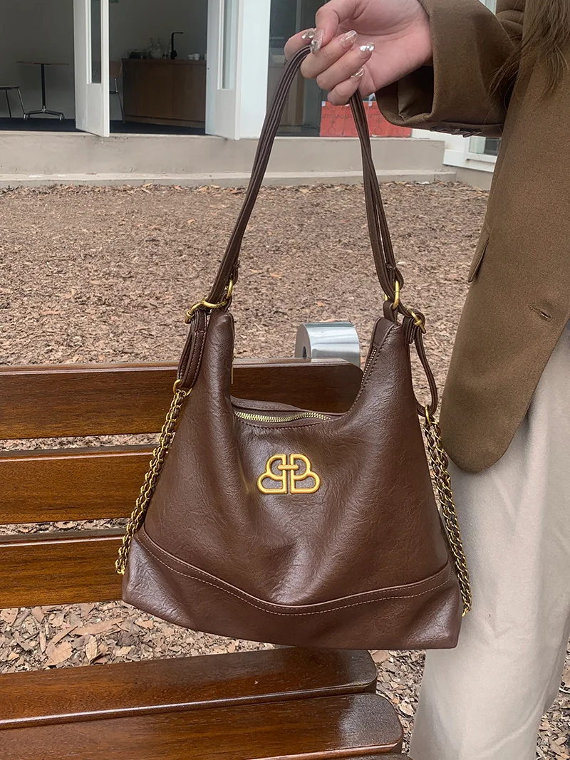 CGCBAG-Bolso de mano de lujo para mujer, bolsa de hombro de alta calidad, de cuero PU, de diseño Vintage, a la moda, 2023