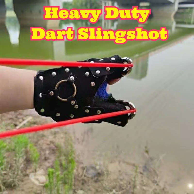 

Мощная рыболовная рогатка-дартс из цельной воловьей кожи с защитой для рук, стальная пластина без рамы, в форме бита, для охоты на рыбу на открытом воздухе, прочная, высококачественная