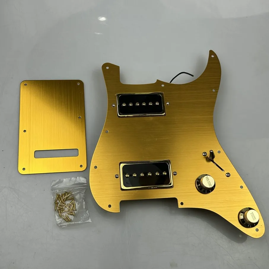 

Aluminium Alloy Pre-loaded Pickup Pickguard for ST Electric Guitar Replacement Gold