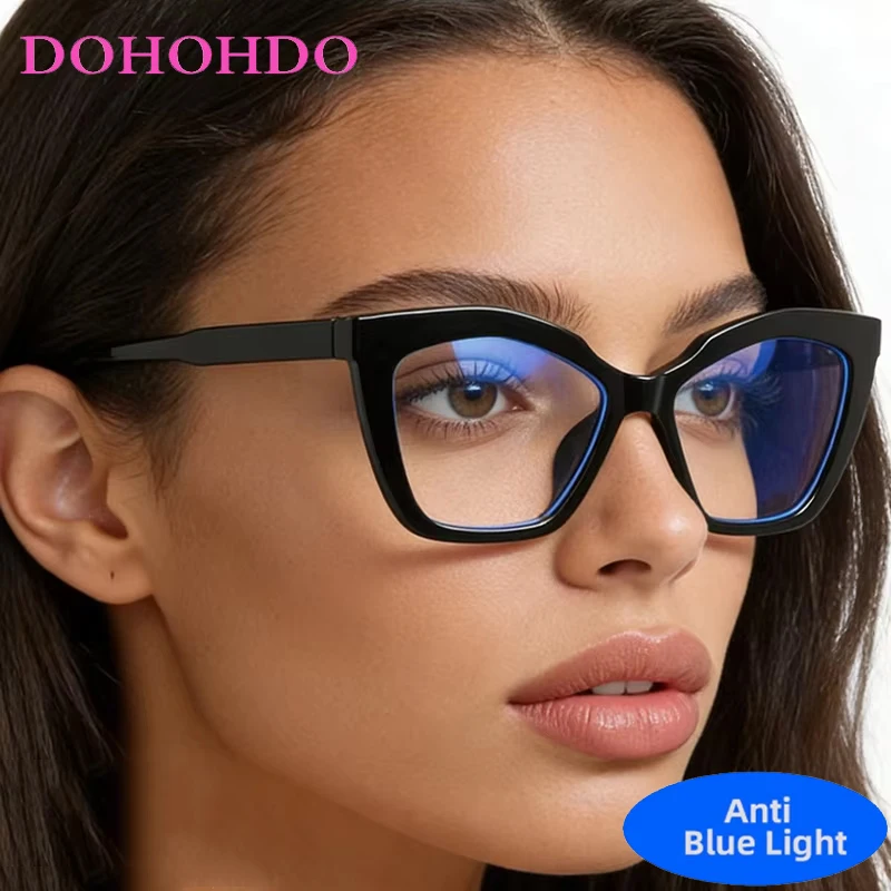 

DOHOHDO 2026 New Fashion Classic Transparent Safety Goggles Cat Eys Outdoor Anti-Blue Light Computer Glasses Lady Clear Glasses