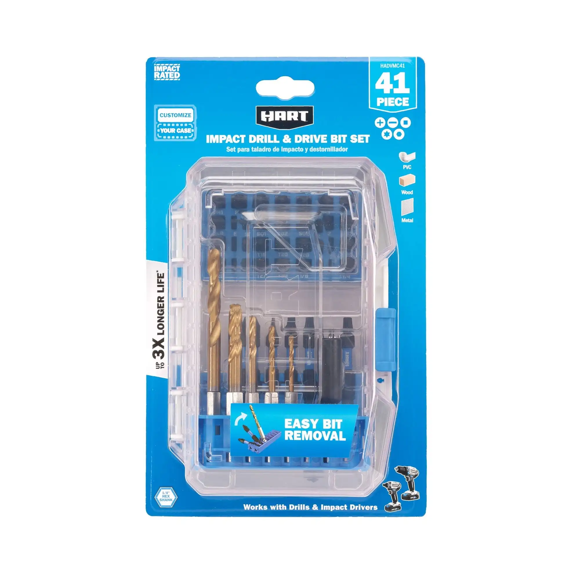 

HART 41-Piece Impact Drill Bit & Drive Bit Set with Modular Case