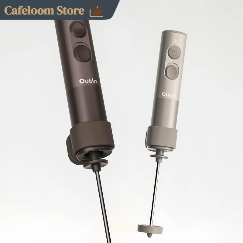 Outin Lattogo Electric Portable Milk Frother Professional Handheld Foam Maker For Coffee Latte Art Drink Mixer Stirrer For Home
