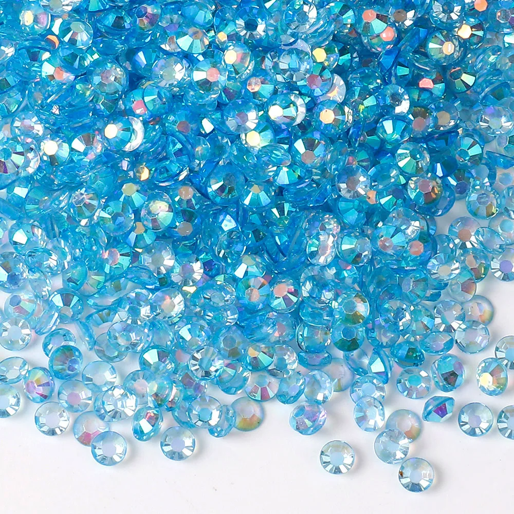 2-6mm Jelly AB Resin Rhinestones Crystal Bottles Mugs Decoration Flatback Rhinestone For Nail Art Decor W0670