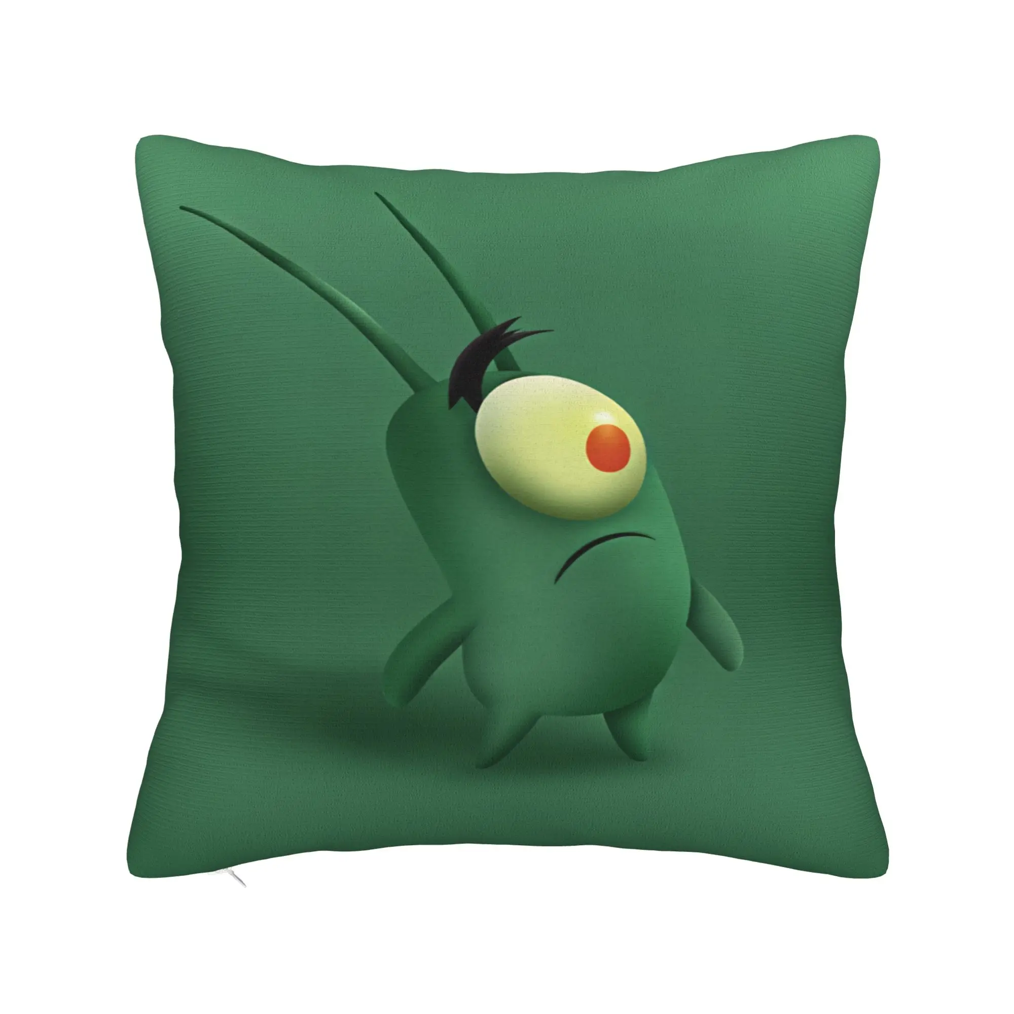 SpongeBobs Plankton  Pillow Case  Custom Pillow Cover Kawaii Pillowcases For Sofa Home Decoration