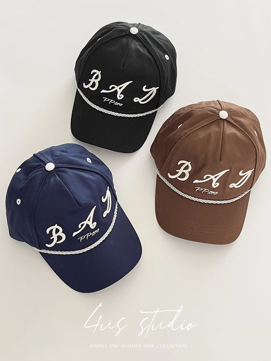 

Spring new letter embroidered cap women's street baseball cap