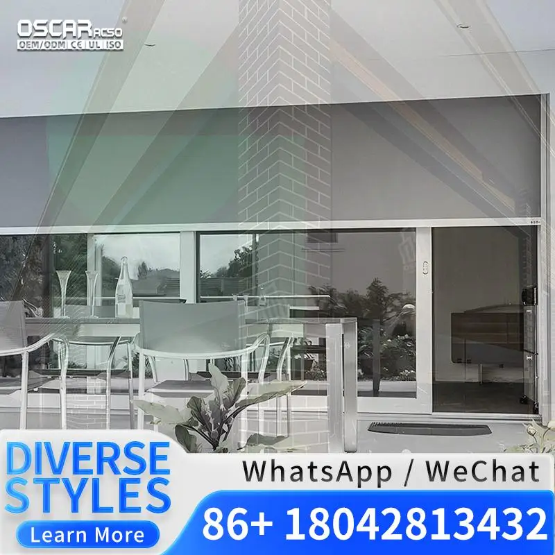 100 Percent Blackout Customized Cordless Spring Roller Blinds Automatic Manual Window Shades Smart Thermal Insulated Blackout Ro
