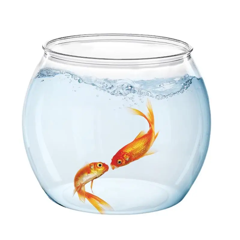 Fish Tank Bowl Shatterproof Fish Tank For Bettas Fish Small Clear Round Aquarium For Tabletop Mini Aquarium For Goldfish