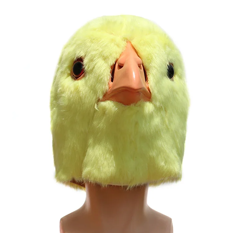 New Funny Mask Plush Chick Latex Headgear Masquerade Party Props