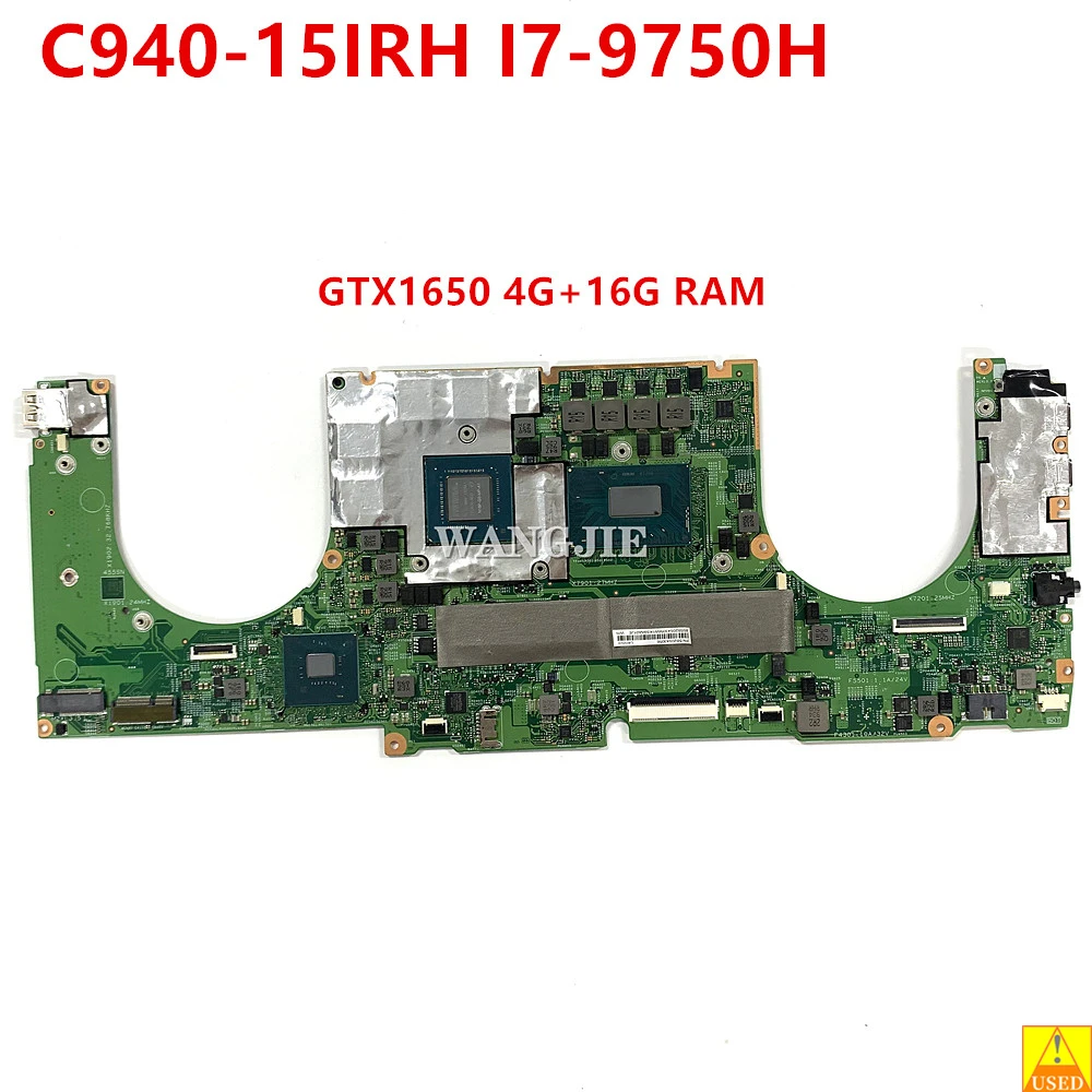 

For Lenovo Ideapad Yoga C940-15IRH Laptop Motherboard 18837-1 With CPU I7-9750H GPU GTX1650 4G+16G RAM FRU 5B20S43056