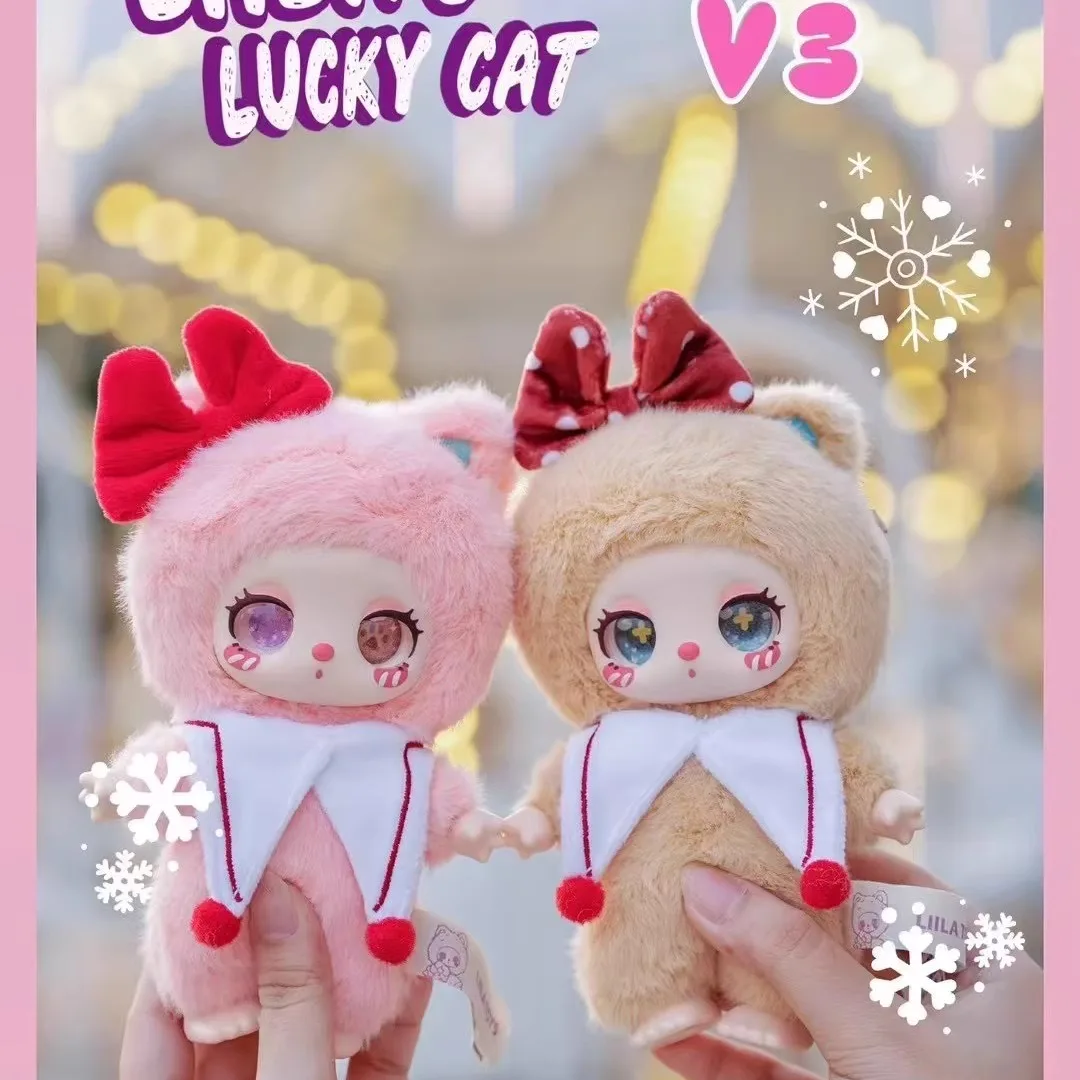 In Stock Genuine Blind Box Liila'S Lucky Cat V3 Series Vinyl Kawaii Pendant Doll Mystery Box Decoration Doll Birthday Gift