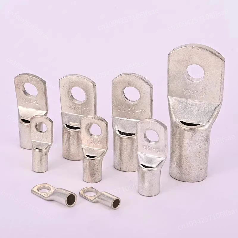 50 قطعة SC50-6/8/10/12 الثقيلة المعلبة الأسلاك النحاسية العروات كابل البطارية ينتهي الثقوب SC موصلات طرفية حلقية