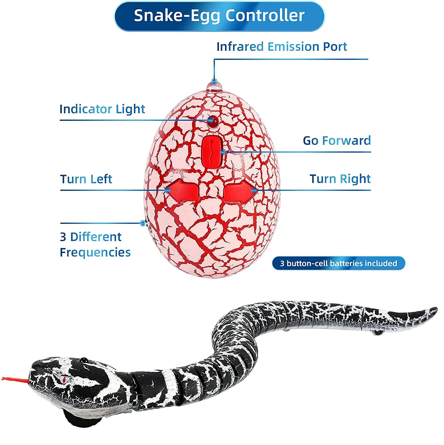 Serpiente de Control remoto realista para niños, juguete de Animal terrorífico, Viper simulado, truco terrorífico, juguetes para Halloween, regalo