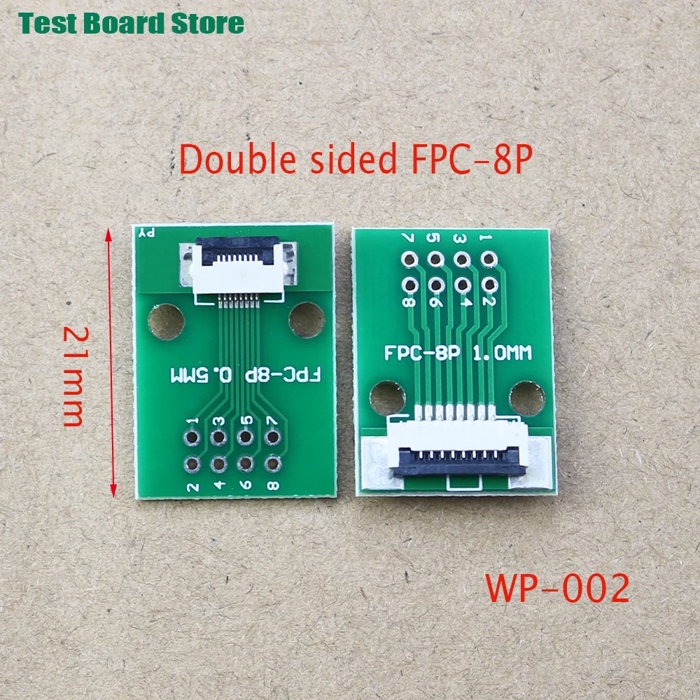 1個のテストボードfpc 6 8 10 12 20 30 24ピンpcb両面ffc fpcフレックスケーブルアダプタピッチ0.5ミリメートル1.0ミリメートルに2.54ミリメートルコネクタ