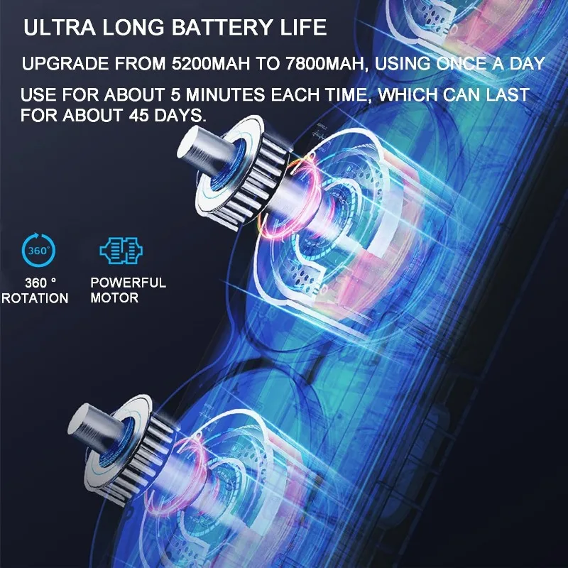 Spazzola per il corpo della doccia elettrica, scrubber per la schiena ricaricabile montato a parete, spazzola per il bagno del corpo con tre testine per doccia in pelle