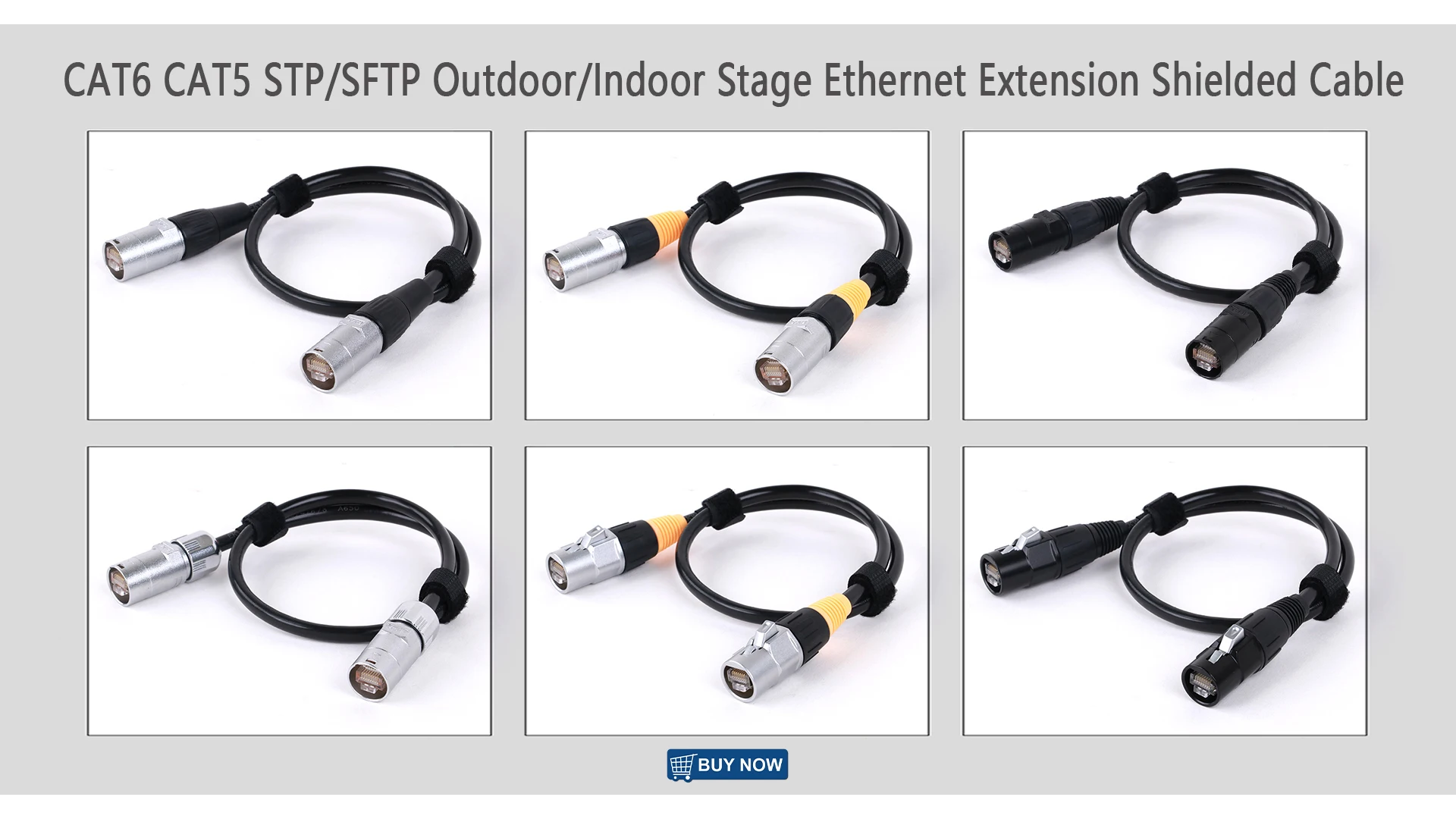 0,3 M-100 M 1 PC CAT6 RJ45 Bühne EtherCON Verlängerung Ungeschirmtes Kabel Outdoor & Indoor LAN Netzwerk UTP Kabel mit Zinklegierung Stecker – Detail 2
