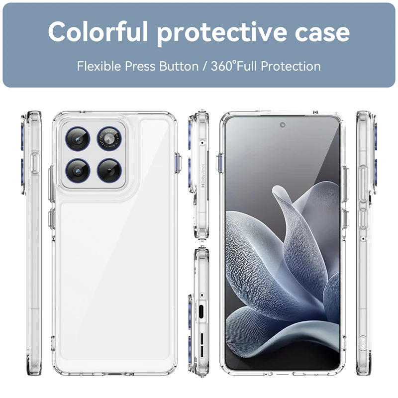 حافظة شفافة لهاتف موتورولا إيدج 70 حافظة سيليكون ملونة غطاء خلفي موتو إيدج 70 حافظة لهاتف موتو X70 اير إيدج 70 #3